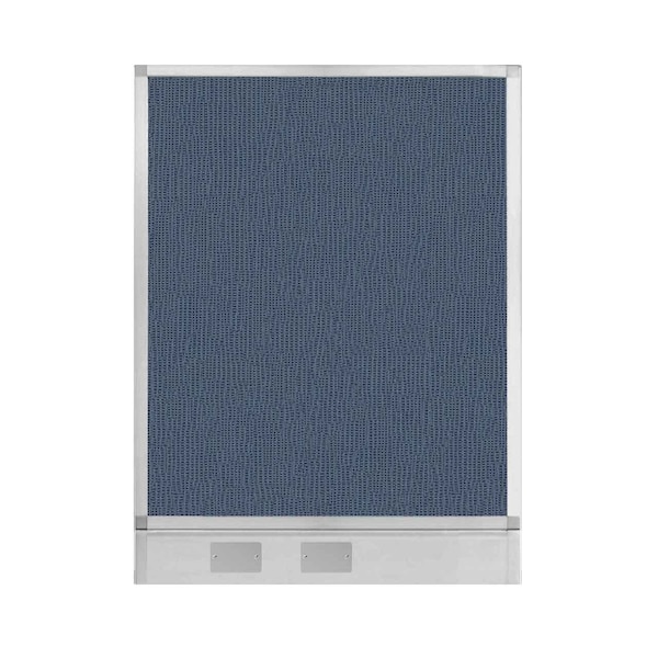 Hush Panel Configurable Cubicle Partition 3' x 4' Ocean Fabric w/ Cable Channel